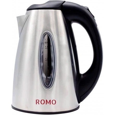 Bollitore elettrico da 1,7 litri. 2200 W. Acciaio inossidabile. Bollitura rapida. Base a 360°. Spegnimento automatico.