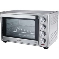 Convention Tabletop Electric Oven and Rotisserie 45L. 2000W. Temperature up to 230ºC, Timer with Shutdown 60Min. steel color