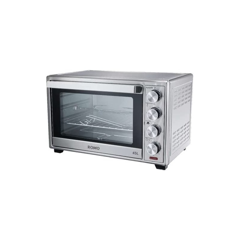 Elektro-Tischbackofen Konvention und Rotisserie 45L. 2000W. Temperatur bis zu 230ºC, Timer mit Aus 60Min. Farbe Stahl. Elektro-Tischbackofen Konvention und Rotisserie 45L. 2000W. Temperatur bis zu 230ºC, Timer mit Aus 60Min. Farbe Stahl.