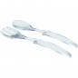 Forchetta e cucchiaio da insalata in acrilico - 30 cm