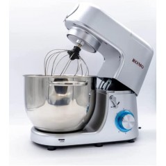 1500W Dough Mixer, Blender, and Meat Grinder. 7L Professional Food Processor, 6 Speeds. Gray