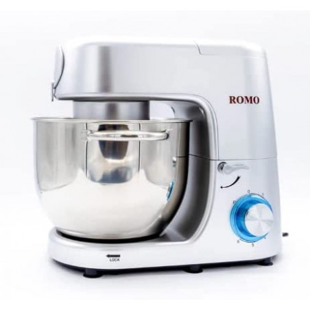 Mixeur, mixeur et hachoir à viande 1500 W. Robot culinaire professionnel 7 L, 6 vitesses. Gris.