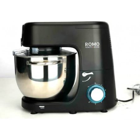 1500 W Teigmischer, Mixer und Fleischwolf. 7 l professionelle Küchenmaschine, 6 Geschwindigkeiten. Schwarz