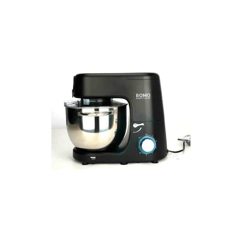 Mixeur, mixeur et hachoir à viande 1500 W. Robot culinaire professionnel 7 L, 6 vitesses. Noir.