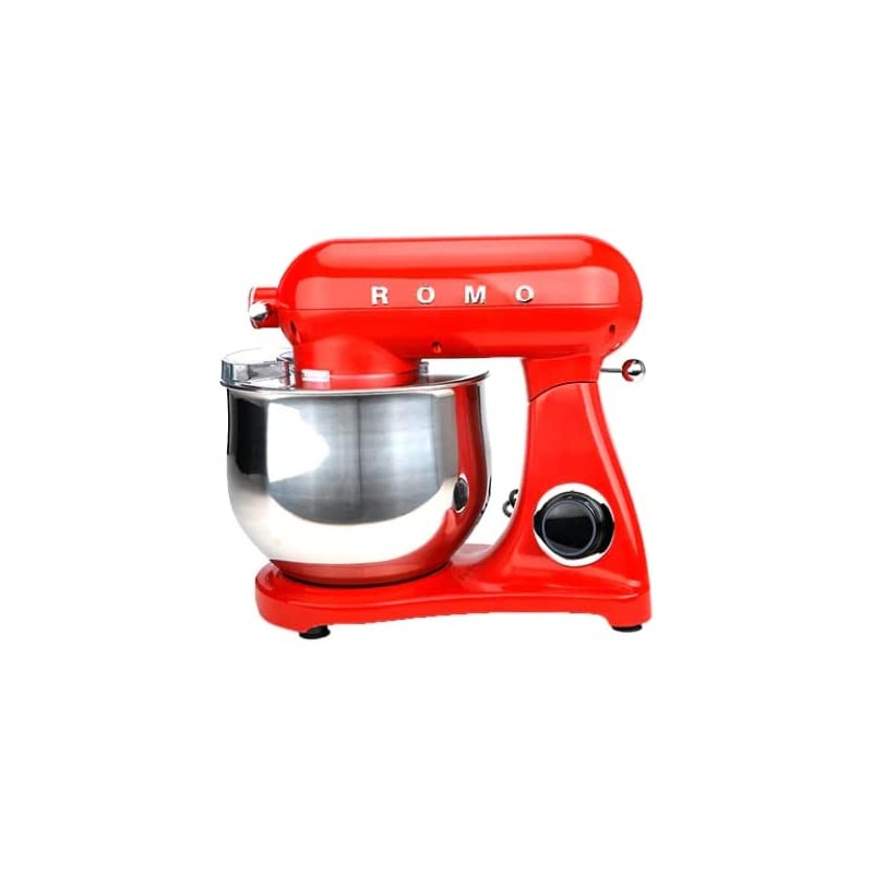 Batedeira orbital de 1800 W. Processador de alimentos profissional de 8 L, 6 velocidades. Design retrô vintage, vermelho. Batedeira orbital de 1800 W. Processador de alimentos profissional de 8 L, 6 velocidades. Design retrô vintage, vermelho.