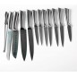 Lot de 14 couteaux professionnels en acier inoxydable avec poignées au design unique pour plus de résistance et de contrôle