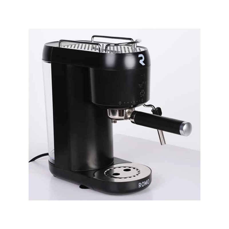 Cafetière expresso 1400W pour café moulu ou monodose. Cuiseur Vapeur Réglable, Réservoir 1L, 1 ou 2 Cafés