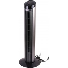 Ventilateur tour 50W avec télécommande et Oscillation 80º, RO-VT50, noire