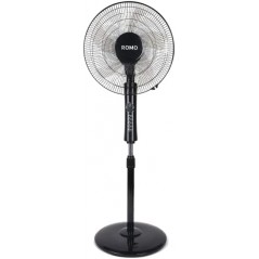 Ventilateur sur pied 60 W à 3 vitesses, noir