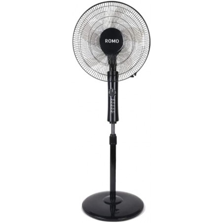 Ventilateur sur pied 60w à 3 vitesses et Oscillation, RO-VP60W, noir