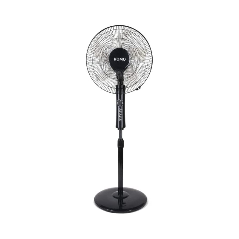 Ventilateur sur pied 60 W à 3 vitesses, noir