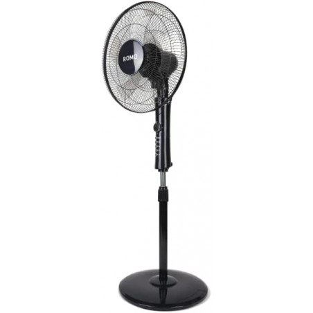 Ventilateur sur pied 60 W à 3 vitesses, noir