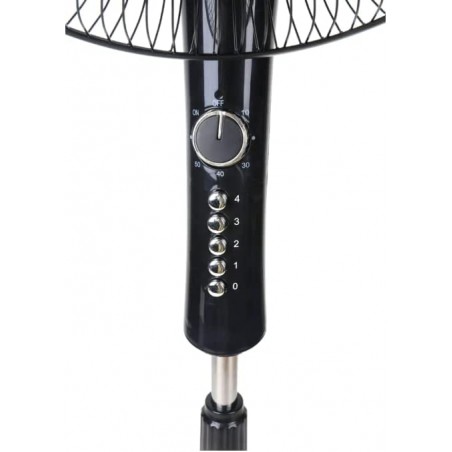 Ventilador de pé de 60 W com 3 velocidades, preto