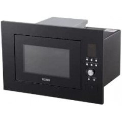 Micro-ondas embutido com grill, capacidade de 20 L, potência de 1400 W, preto