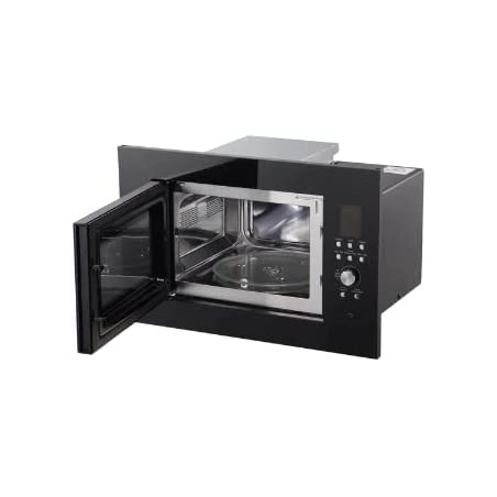 Micro-ondas de embutir com grill, capacidade de 20 L, potência de 1400 W, cor aço