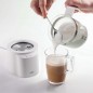 Espumador de leite 3 em 1 com tigela, base de aço inoxidável, 250 ml, branco - 3600 W