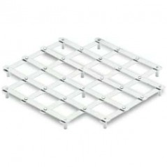 Sottopentola estensibile in acciaio inossidabile. [23 x 23 cm]