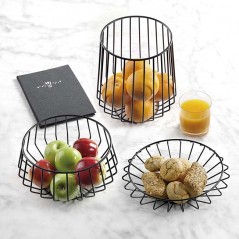 Medium Rod Fruit Bowl, Iron [34 x 9.5 cm]