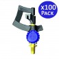 Pacote com 100 microaspersores Ballerina 360° | Alcance ajustável de 0 a 3,8 m | Para irrigação por aspersão | Ideal para planta