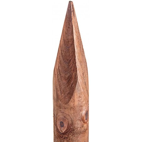Pack of 20 x Tree stakes Ø5 cm x 200 cm, round wooden post with tip, palisades, fixing stakes, tutors