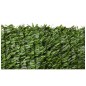 Clôture en Haie artificielle bicolore à feuilles larges 110 tiges, 1,5 x 3 mètres, Brise-Vue décoration occultation 95%, vert