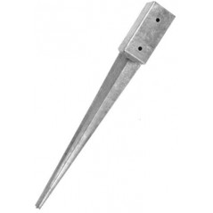  GRAY square metal stake 9 x 9 x 90 cm
