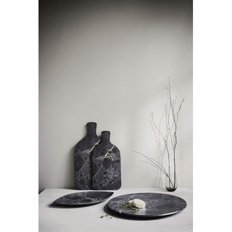 LACOR Rundes Tablett aus Melamin mit Marmoroptik - Ø 35 cm