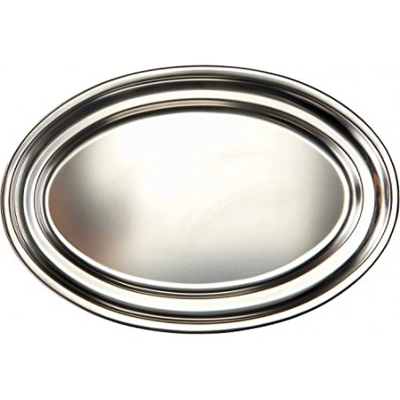 Oval Stainless Steel Dish, Silver [40 x 26 cm] , Lacor