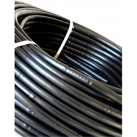 Tubo de 16 mm com gotejadores a cada 50 cm, 400 metros, irrigação por gotejamento preto