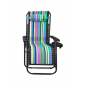 Folding Lounger for Garden and Beach, Blue Striped Color Folding Lounger for Garden and Beach, Blue Striped Color