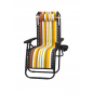 Tumbona Plegable para Jardin y Playa, Color Rayado Amarillo