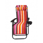 Folding Lounger for Garden and Beach, Red Striped Color Folding Lounger for Garden and Beach, Red Striped Color