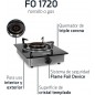 Réchaud à gaz Orbegozo FO1720, corps en acier inoxydable et surface en verre trempé noir (7 mm). Gaz butane ou gaz propane