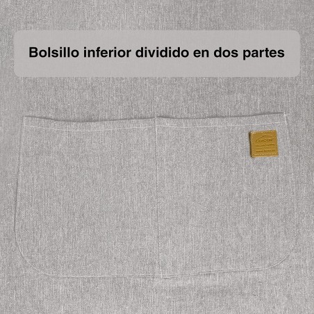Tablier de cuisine unisexe Lacor - Dimensions 68x83 cm - Couleur Gris chiné