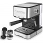 Cafetière express avec 2 sorties café et fonction chauffage/moussage du lait, adaptée au café moulu et aux capsules Lacor Cafetière express avec 2 sorties café et fonction chauffage/moussage du lait, adaptée au café moulu et aux capsules Lacor