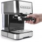 Cafetière express avec 2 sorties café et fonction chauffage/moussage du lait, adaptée au café moulu et aux capsules Lacor Cafetière express avec 2 sorties café et fonction chauffage/moussage du lait, adaptée au café moulu et aux capsules Lacor