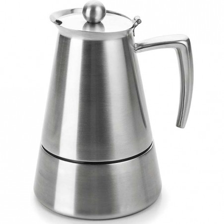 Máquina de café expresso Lacor Hyperluxe em aço inoxidável - 6 xícaras