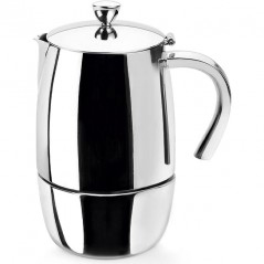 Lacor Express Luxe Kaffeemaschine aus Edelstahl - 6 Tassen.