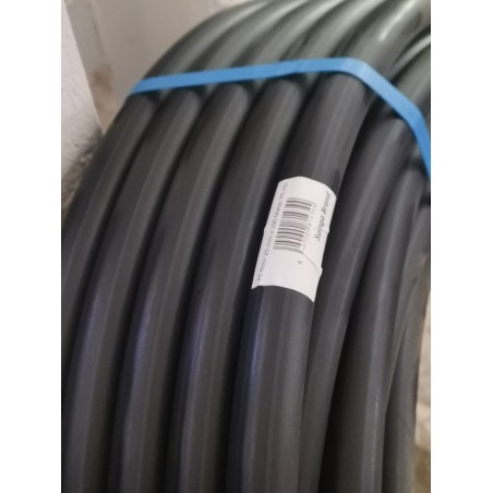 Tuyau polyéthylène alimentaire 25mm 16 bar 100m PE100 HD, bande bleu, tuyau d'eau potable/tuyau d'arrosage