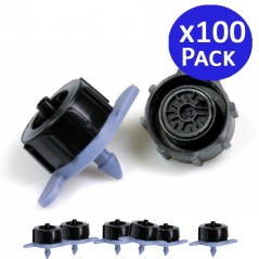 Pack of 100 x Detachable turbulent irrigation dripper 8 liters/hour