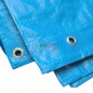 Blue reinforced awning 4 x 6 meters 90 gr/m2 with eyelets Blue reinforced awning 4 x 6 meters 90 gr/m2 with eyelets