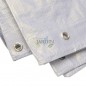 Store voile d'ombrage, Auvent de jardin blanc renforcé 2 x 3 mètres 90 gr/m2 avec œillets Store voile d'ombrage, Auvent de jardin blanc renforcé 2 x 3 mètres 90 gr/m2 avec œillets