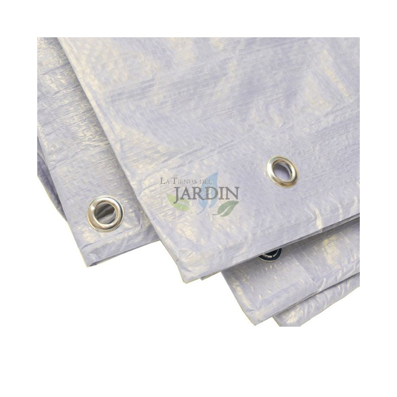 Store voile d'ombrage, Auvent de jardin blanc renforcé 5 x 8 mètres 90 gr/m2 avec œillets Store voile d'ombrage, Auvent de jardin blanc renforcé 5 x 8 mètres 90 gr/m2 avec œillets