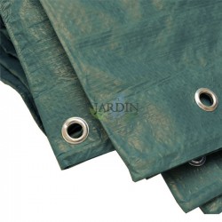 Toldo reforzado verde 3 x 5 metros 90 gr/m2 con ojales