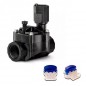 Rain Bird 100-HV 1" 24v Irrigation Solenoid Valve for Electric Programmers + 2 Watertight Connectors to Insulate Connections
