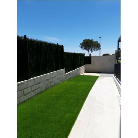 Siepe artificiale a foglie larghe, 2 x 3 metri, 90 aste