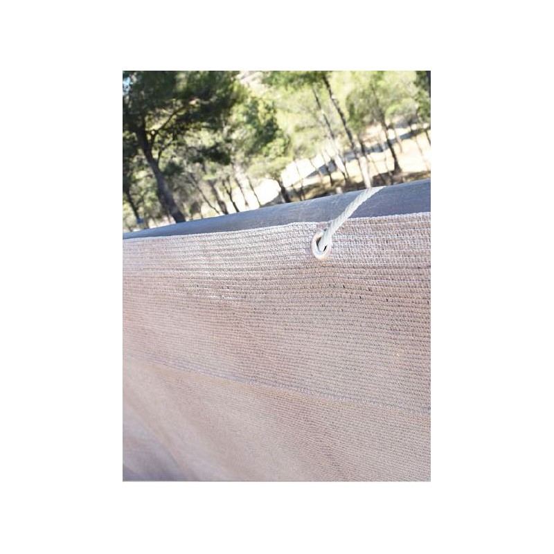 Rete per balcone beige, 0,9 x 3 m, privacy al 100%. Include corda e occhielli.