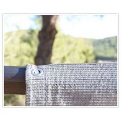 Balkongitter beige 0,9 x 3 m, 100 % Abschirmung