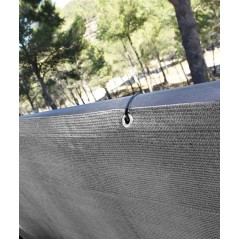Malla de Ocultación Sombreo 0,9 x 5 m Gris | Ocultación 100% | Malla Balcon Jardin Exterior | Incluye Cuerda y Ojales