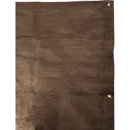 Braunes Balkonnetz, 0,9 x 3 m, 100% Sichtschutz. Inklusive Seil und Ösen.